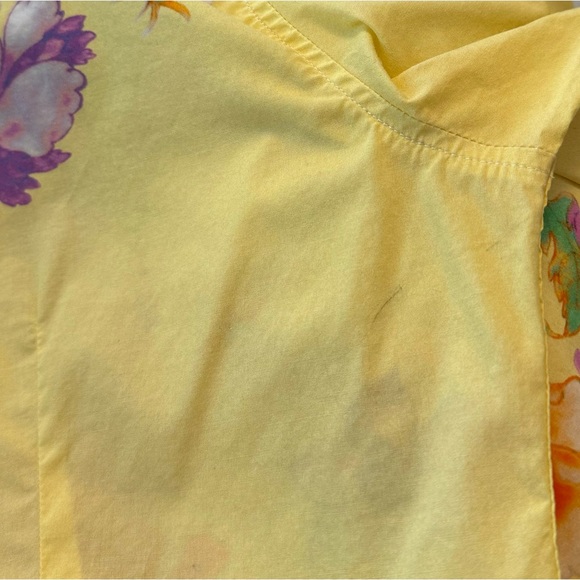 Etro Yellow Floral Paisley Printed Cotton Button Down Shirt - Picture 6 of 6